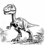 Detailed Lego Jurassic World Velociraptor Coloring Pages for Adults 3