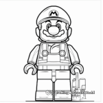 Detailed Lego Luigi Coloring for Adults 2