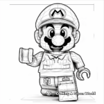 Detailed Lego Luigi Coloring for Adults 4