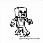 Detailed Lego Minecraft Creeper Coloring Pages 3