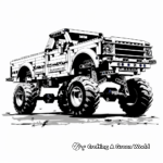 Detailed Lego Monster Truck Coloring Pages for Adults 3