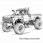 Detailed Lego Monster Truck Coloring Pages for Adults 4