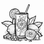 Detailed Lemonade Ingredients Coloring Pages for Adults 1