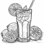 Detailed Lemonade Ingredients Coloring Pages for Adults 2