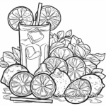 Detailed Lemonade Ingredients Coloring Pages for Adults 3