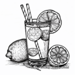 Detailed Lemonade Ingredients Coloring Pages for Adults 4