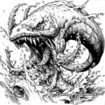 Detailed Leviathan Coloring Pages for Adults 1