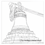 Detailed Liberty Bell Coloring Pages for Adults 3