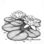 Detailed Lily Pad Pond Coloring Pages 1