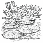 Detailed Lily Pad Pond Coloring Pages 2