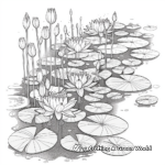 Detailed Lily Pad Pond Coloring Pages 3