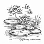 Detailed Lily Pad Pond Coloring Pages 4