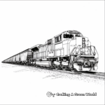 Detailed Locomotive Freight Train Coloring Pages 1