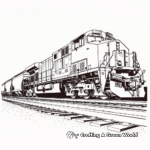 Detailed Locomotive Freight Train Coloring Pages 2