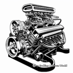 Detailed Lowrider Engine Coloring Pages 2