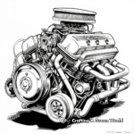 Detailed Lowrider Engine Coloring Pages 3