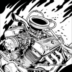 Detailed Lowrider Engine Coloring Pages 4