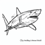Detailed Mako Shark Coloring Pages for Adults 1
