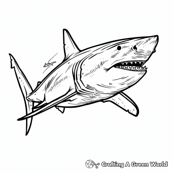 Scary Shark Coloring Pages - Free &amp; Printable!
