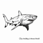 Detailed Mako Shark Coloring Pages for Adults 2