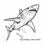Detailed Mako Shark Coloring Pages for Adults 3