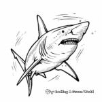 Detailed Mako Shark Coloring Pages for Adults 4