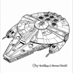 Detailed Millennium Falcon Outline for Adults 2