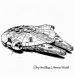 Detailed Millennium Falcon Outline for Adults 4