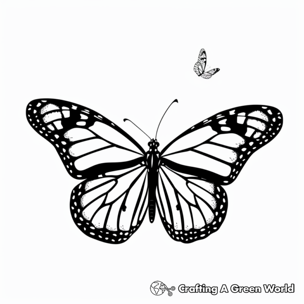 Detailed Monarch Butterfly Coloring Pages for Adults 1