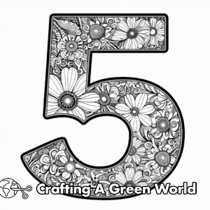 Number 5 Coloring Pages - Free & Printable!