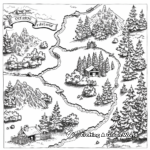 Detailed Oregon Trail Map Coloring Pages 1