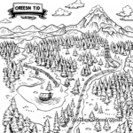 Detailed Oregon Trail Map Coloring Pages 2