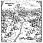Detailed Oregon Trail Map Coloring Pages 4