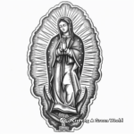 Detailed Our Lady of Guadalupe Coloring Pages for Adults 2