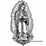 Detailed Our Lady of Guadalupe Coloring Pages for Adults 3