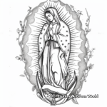 Detailed Our Lady of Guadalupe Coloring Pages for Adults 4