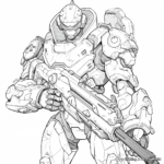 Detailed Overwatch Character Coloring Pages 1