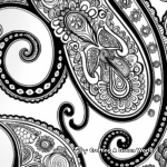 Detailed Paisley Print Coloring Pages 1