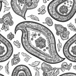 Detailed Paisley Print Coloring Pages 3