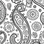 Detailed Paisley Print Coloring Pages 4