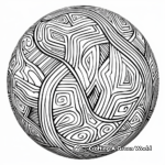 Detailed Patterned Soccer Ball Coloring Pages for Adults 1