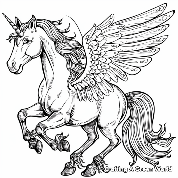 Pegasus Coloring Pages - Free &amp; Printable!
