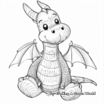 Detailed Plushie Dragon Coloring Pages for Adults 2