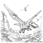 Detailed Pteranodon Escape Lego Jurassic World Coloring Pages for Adults 3
