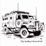 Detailed Riot Control Police Truck Coloring Pages 1