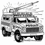 Detailed Riot Control Police Truck Coloring Pages 4