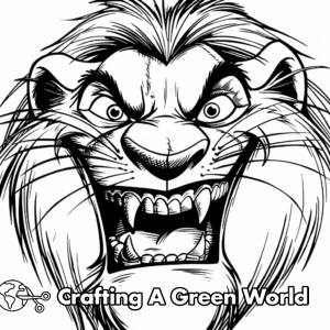 Lion King Scar Coloring Pages - Free &amp; Printable!