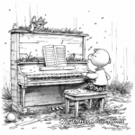 Detailed Schroeder's Piano Christmas Scene Pages 1