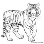 Detailed Siberian Tiger Prowl Coloring Pages 4