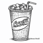 Detailed Soda Cup Coloring Pages for Adults 3